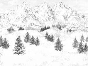 Papel pintado de la montaña de Chamonix