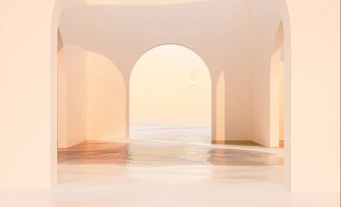 Papel pintado arco panorámico puesta de sol
