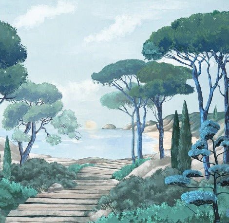 Papier peint balade dans les calanques, XXL, tendance