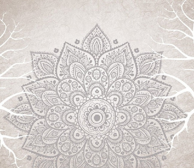 Papel pintado bohemio indio de tela sin tejer con mandala