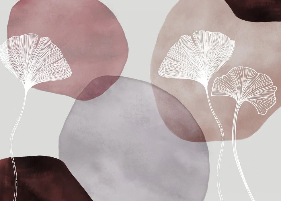 Papier peint panoramique abstrait pourpre, XXL, tendance