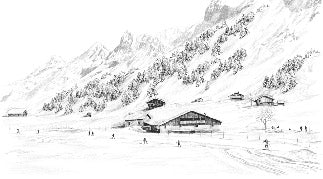 Papier peint Clusaz ski fond montagne Confins