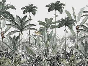 Papel pintado Árbol de la selva panorámico