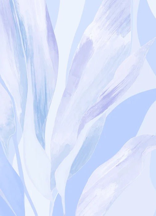 Papel pintado de tela floral azul Parma