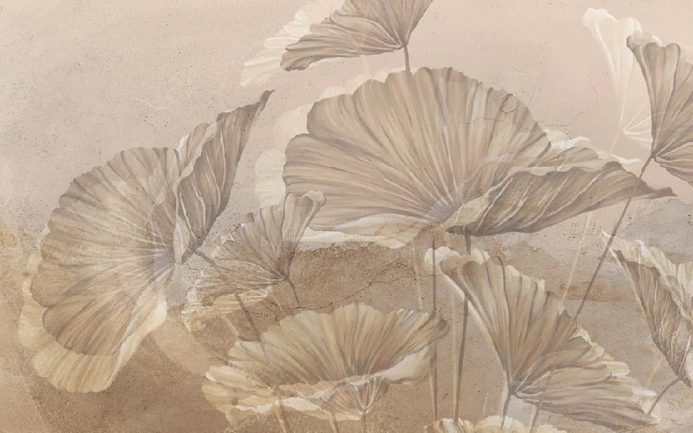 Papel pintado Panoramic lotus sepia
