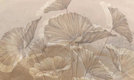 Papel pintado Panoramic lotus sepia