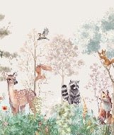 Papier peint chambre enfant nature magique beige