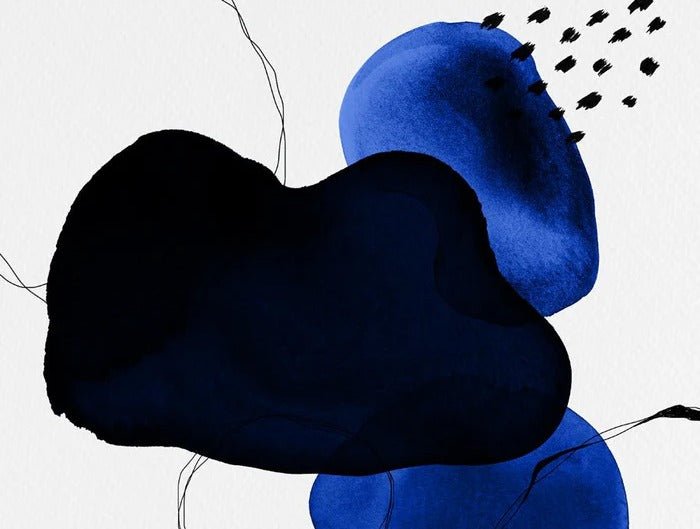 Papel pintado moderno de acuarela azul petróleo
