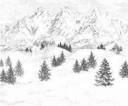 Papel pintado de la montaña de Chamonix