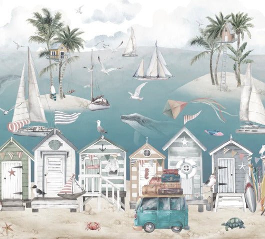 Papier peint chambre enfant - Cabane des mers