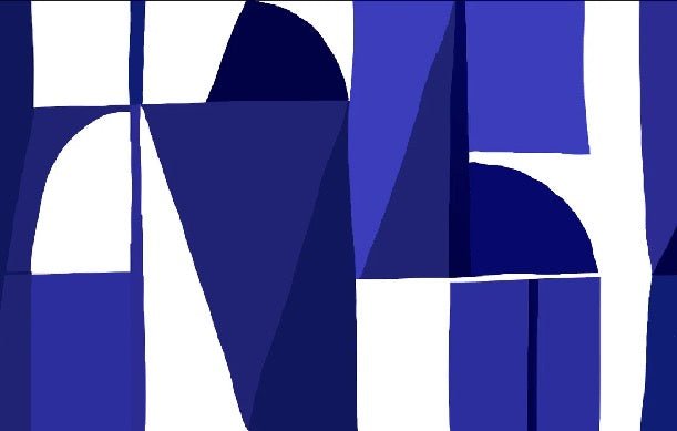 Papel pintado azul estilo Memphis