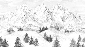 Tapete Berggipfel von Chamonix, XXL, tendance