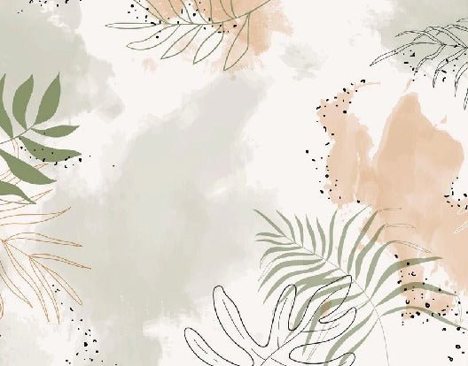 Papier peint panoramique aquarelle végétale, XXL, tendance