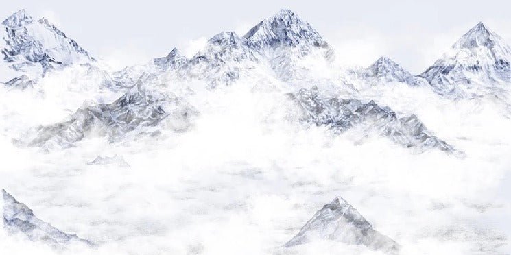 Papel pintado azul del Everest