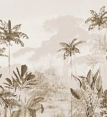 Papel pintado panoramico jungle eden sepia