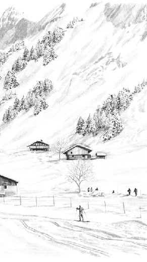 Papel pintado Clusaz ski fond montagne Confins