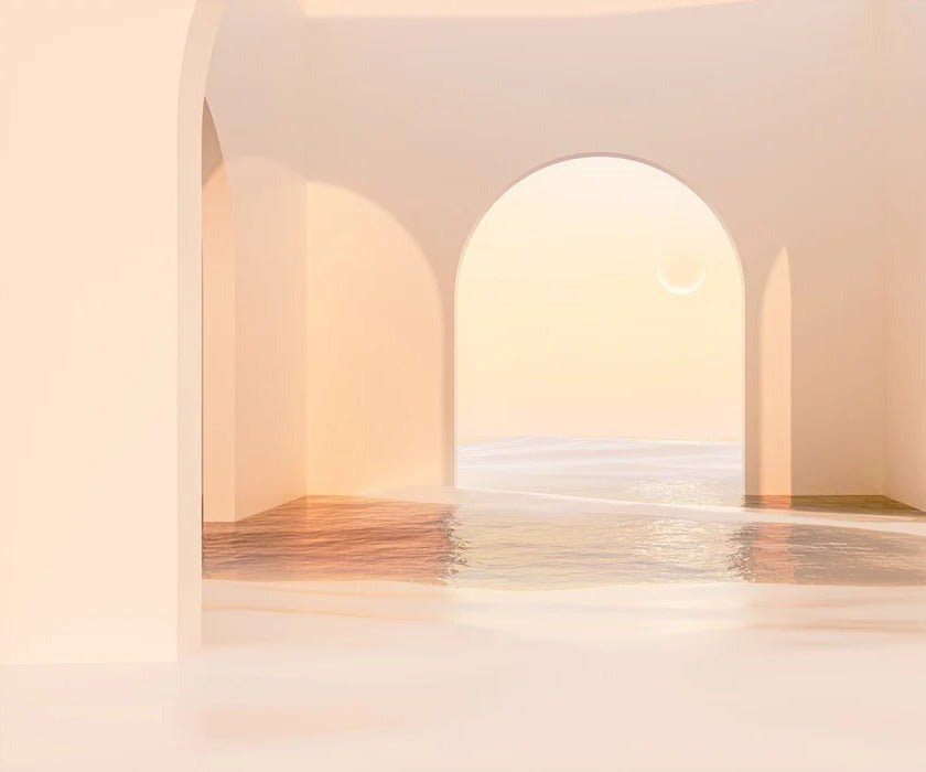 Papel pintado arco panorámico puesta de sol