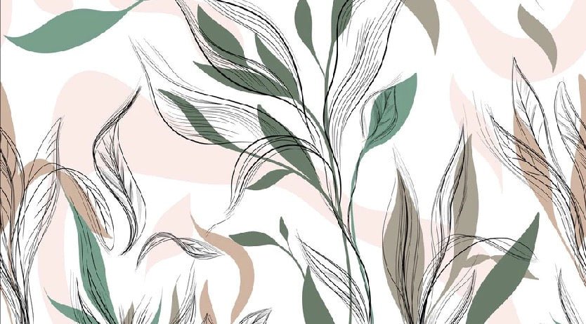Papel pintado panorámico de flores gráficas