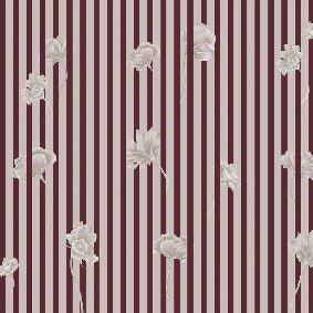 Papel pintado de rayas florales
