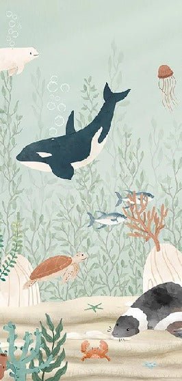 Papier peint bébé monde marin, XXL, tendance