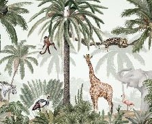 Papel pintado infantil Jungla pacífica
