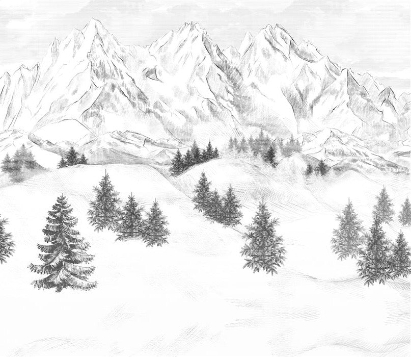 Papel pintado de la montaña de Chamonix