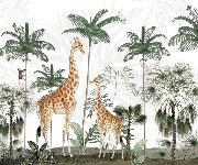 Papel pintado Familia de jirafas