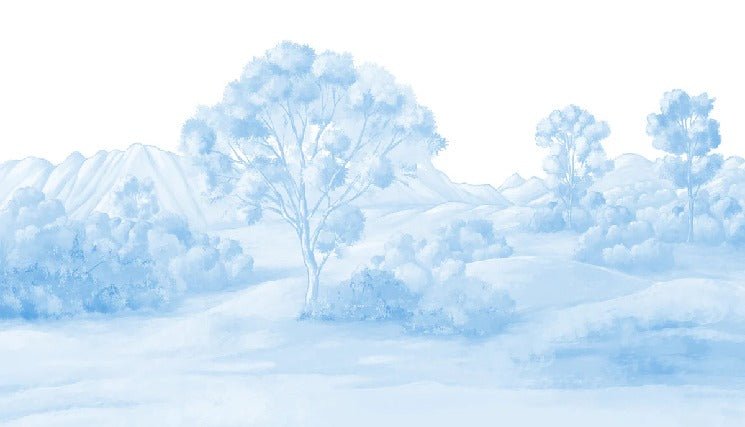 Papel pintado Paisaje poético azul