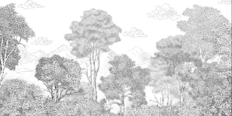 Papel pintado de Bosques y montañas panorámicos