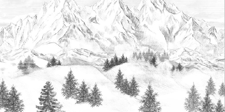 Papel pintado de la montaña de Chamonix