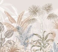 Papel pintado Panorámica de la jungla de terracota