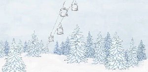 Papel pintado góndola azul montaña