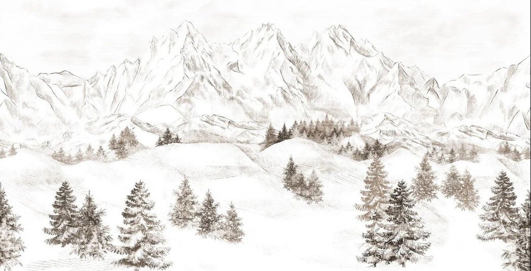 Papier peint montagne massif des Alpes, XXL, tendance