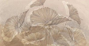 Papel pintado Panoramic lotus sepia