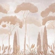 Papel pintado pino ciprés sepia