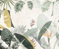 Papel pintado personalizado verde amarillo