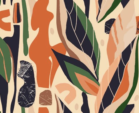 Papel pintado vegetal abstracto