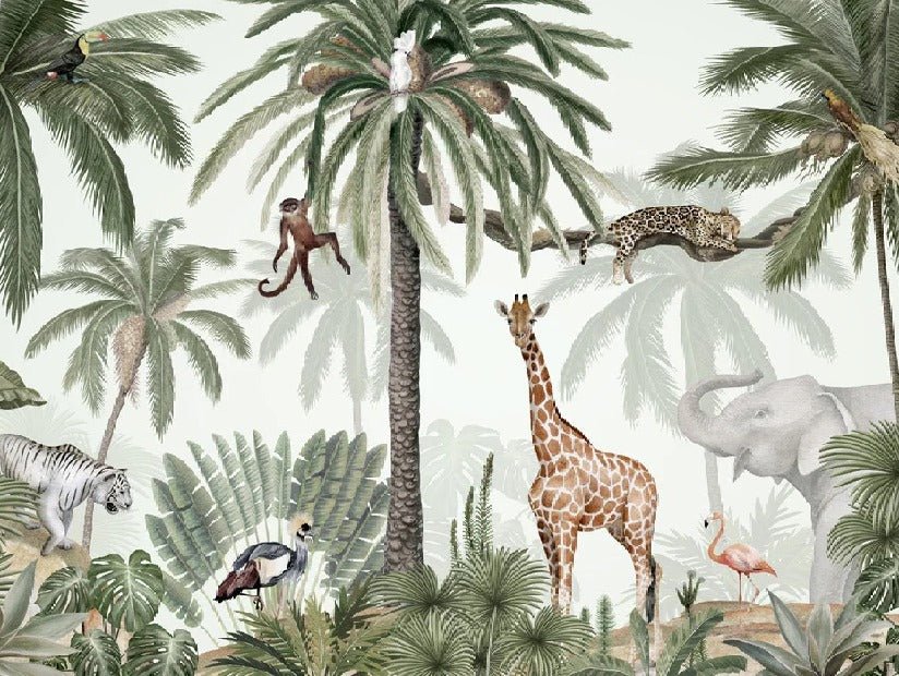 Papel pintado infantil Jungla pacífica