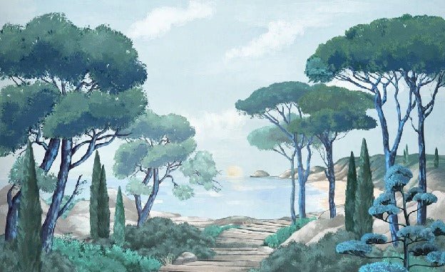 Papier peint balade dans les calanques, XXL, tendance