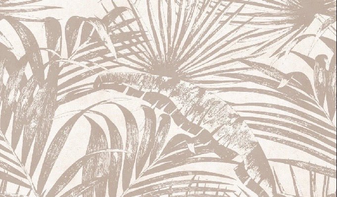 Papel pintado Hoja de selva monocromo