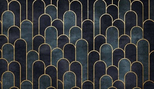 Papel pintado azul oscuro chic