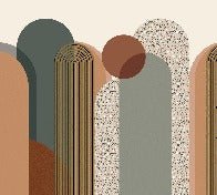 Papier peint bureau Art déco graphique tendance, XXL, tendance