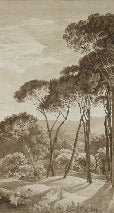 Papel pintado Paisaje panorámico italiano en ámbar