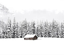 Papel pintado Chalet panorámico de montaña
