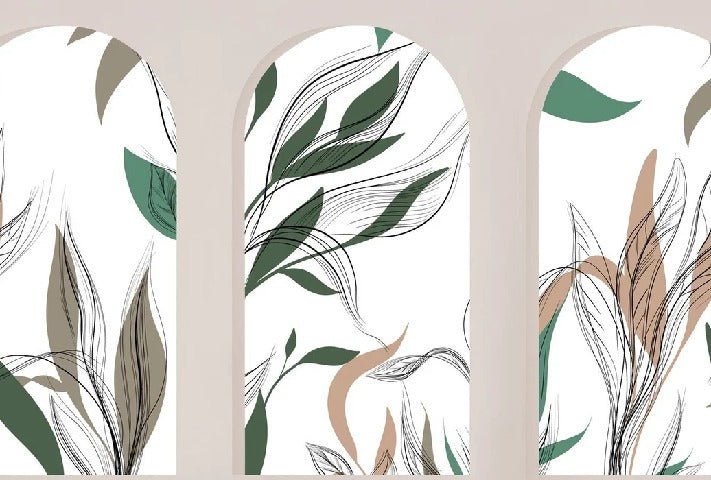 Papier peint flore architecturale