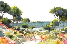 Papel pintado panorámico de verano