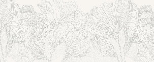Papel pintado Vals de flores panoramico gris y blanco