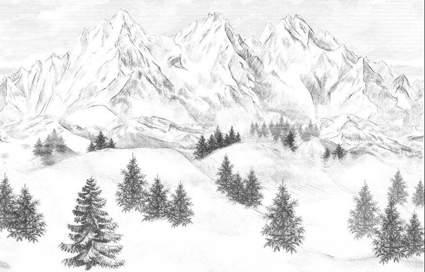 Papel pintado de la montaña de Chamonix