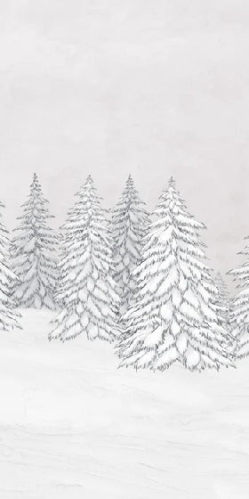 Papel pintado góndola roja montaña