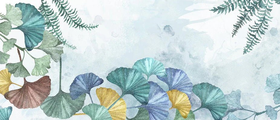 Papel pintado panoramico ginkgo biloba japon